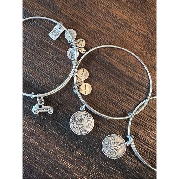 Set of 3 Alex and Ani silver bracelets - Picture 3 of 4